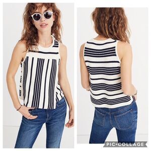 Madewell Stripe Play Sweater Tank Sz XS